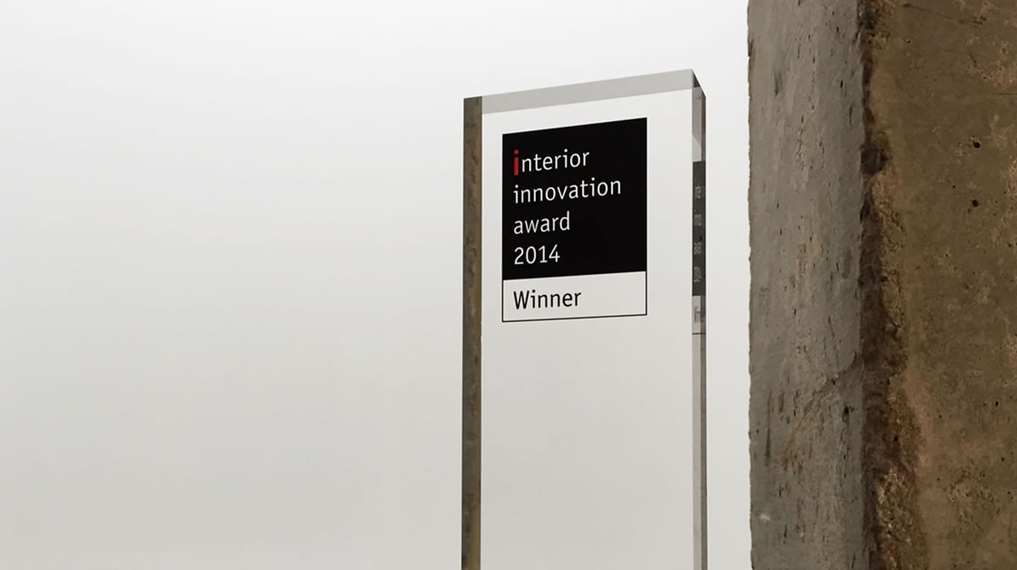 AWARD WINNING GERMAN DESIGNER FELIX SCHWAKE Interior Innovation Award 2014 Pokal