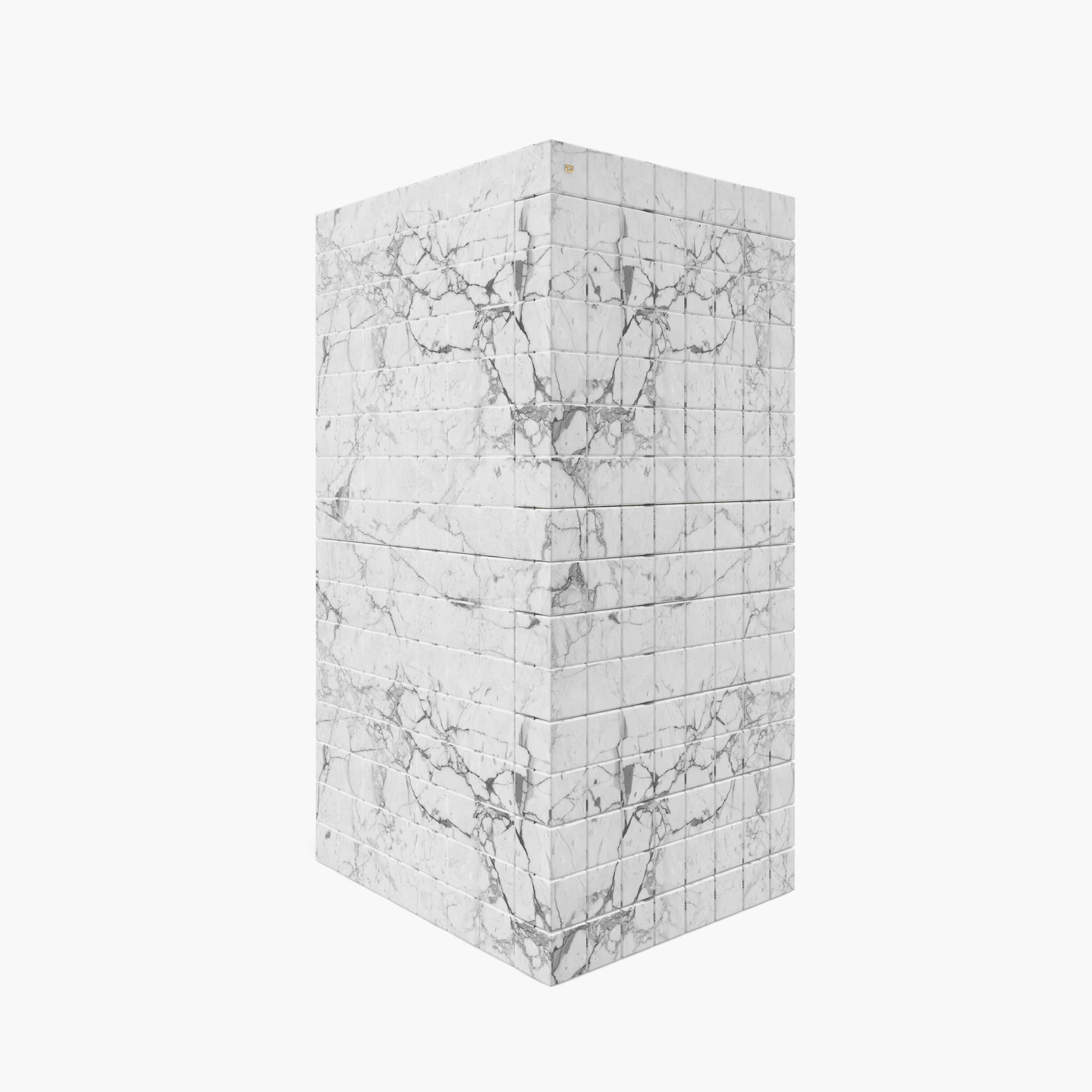 Cabinet of cuboids White Arabescato Marble limited edition Living Room creation Cabinets FS 148 FELIX SCHWAKE