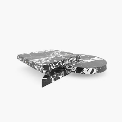 Coffee Table Marble Black White FS111