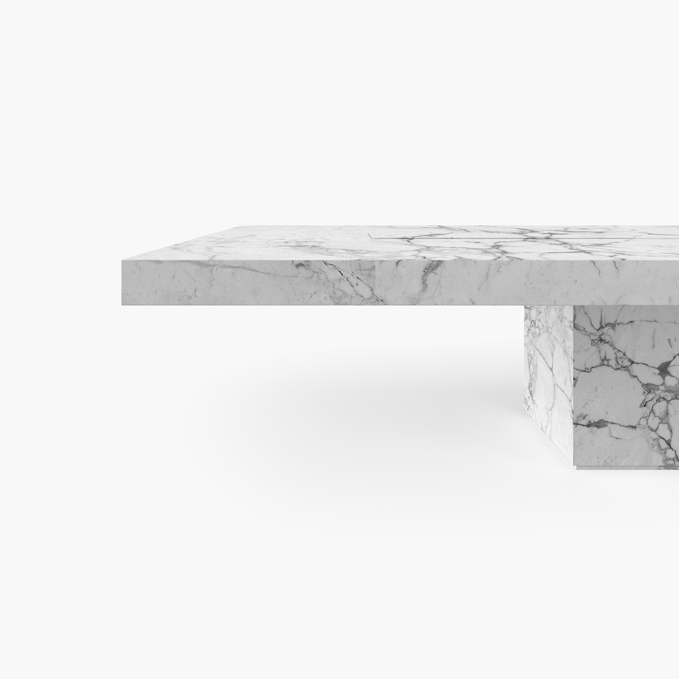 Conference Table large Block base White Arabescato Marble pure Conference Room masterpieces Conference Tables FS 416 FELIX SCHWAKE