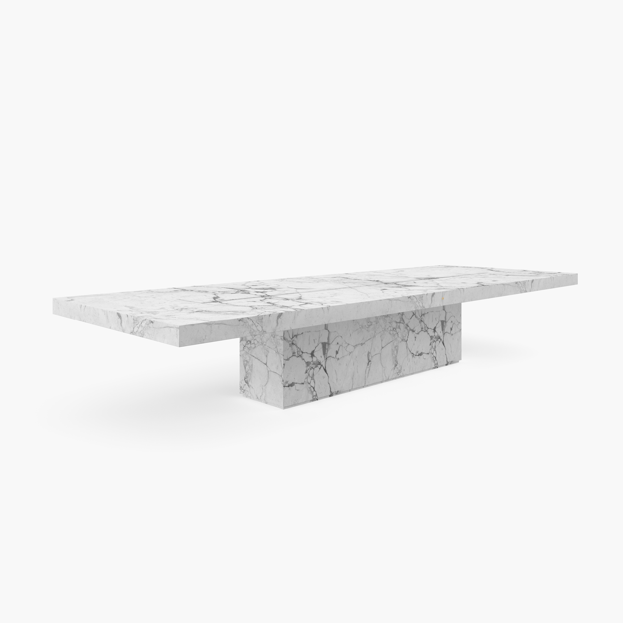 ConferenceTable large Block base White Arabescato Marble limited edition Conference Room creation ConferenceTables FS 416 FELIX SCHWAKE