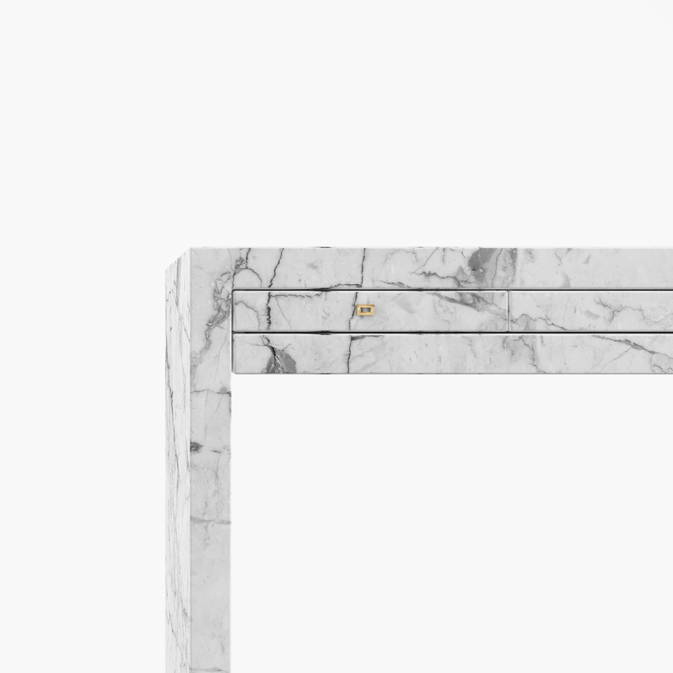 Console drawers White Arabescato Marble amazing Living Room designer Consoles  Sideboards FS 38 FELIX SCHWAKE