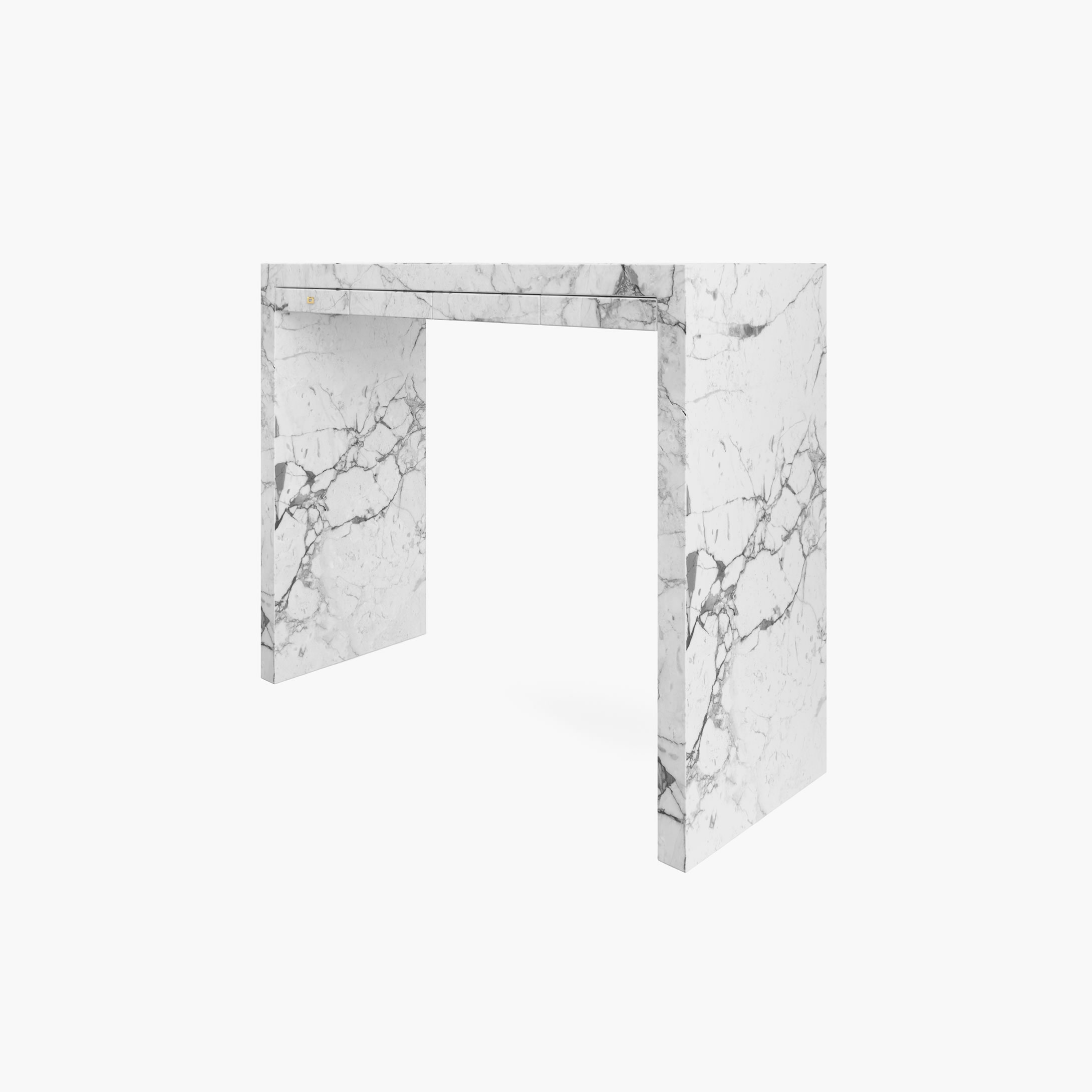 Console drawers White Arabescato Marble art Living Room art works Consoles  Sideboards FS 27 FELIX SCHWAKE