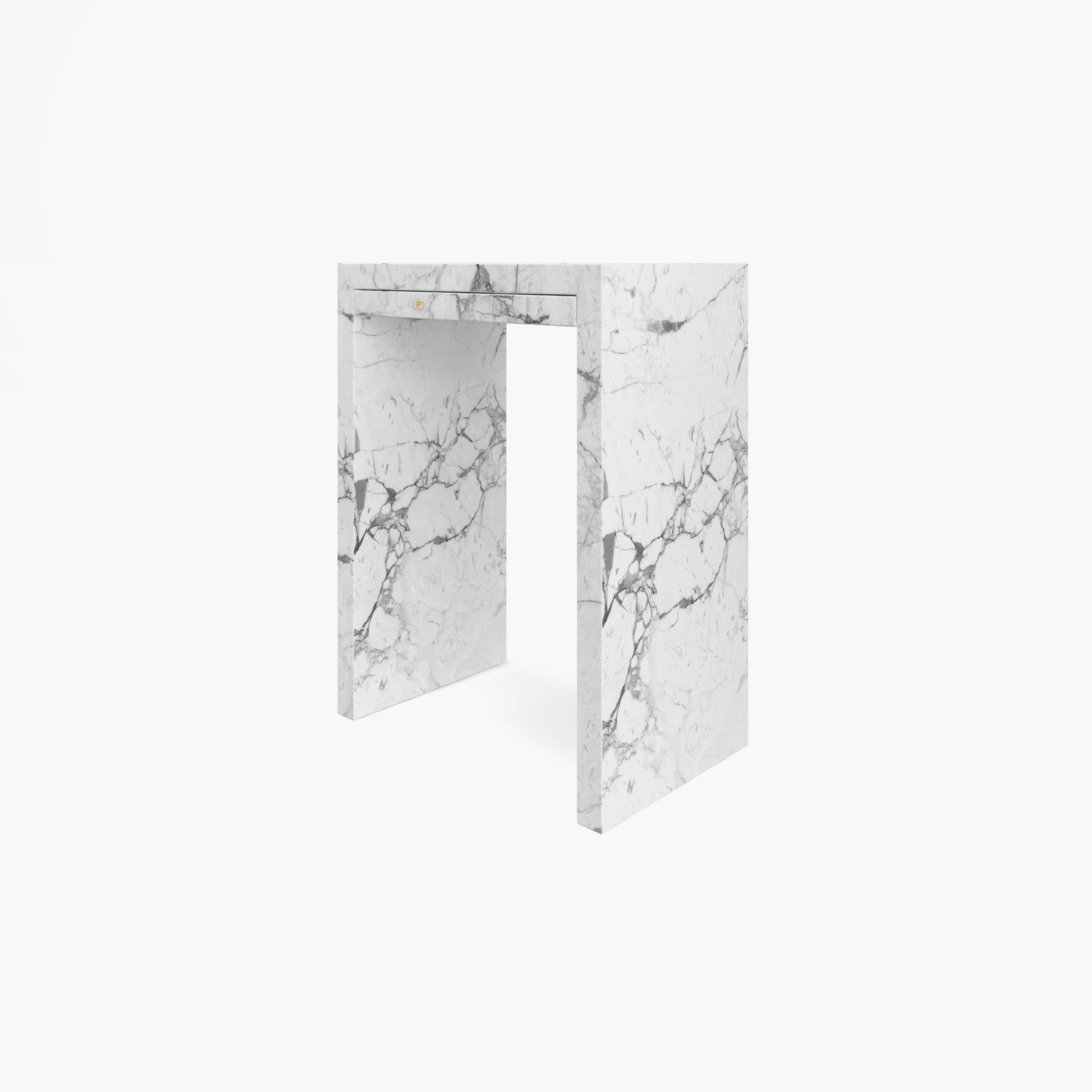 Console drawers White Arabescato Marble contemporary Living Room design Consoles  Sideboards FS 29 FELIX SCHWAKE