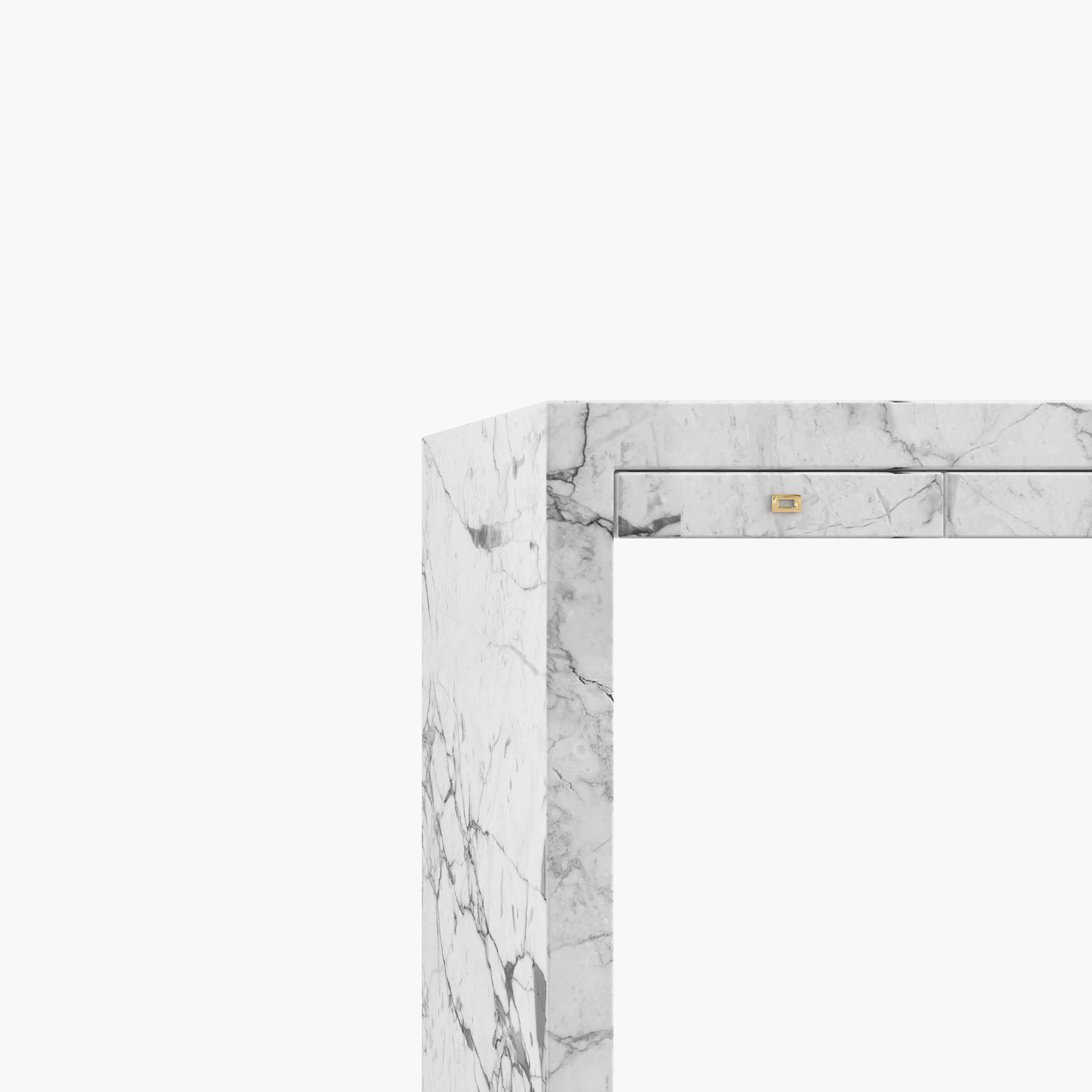 Console drawers White Arabescato Marble elegant Living Room piece of art Consoles  Sideboards FS 27 FELIX SCHWAKE
