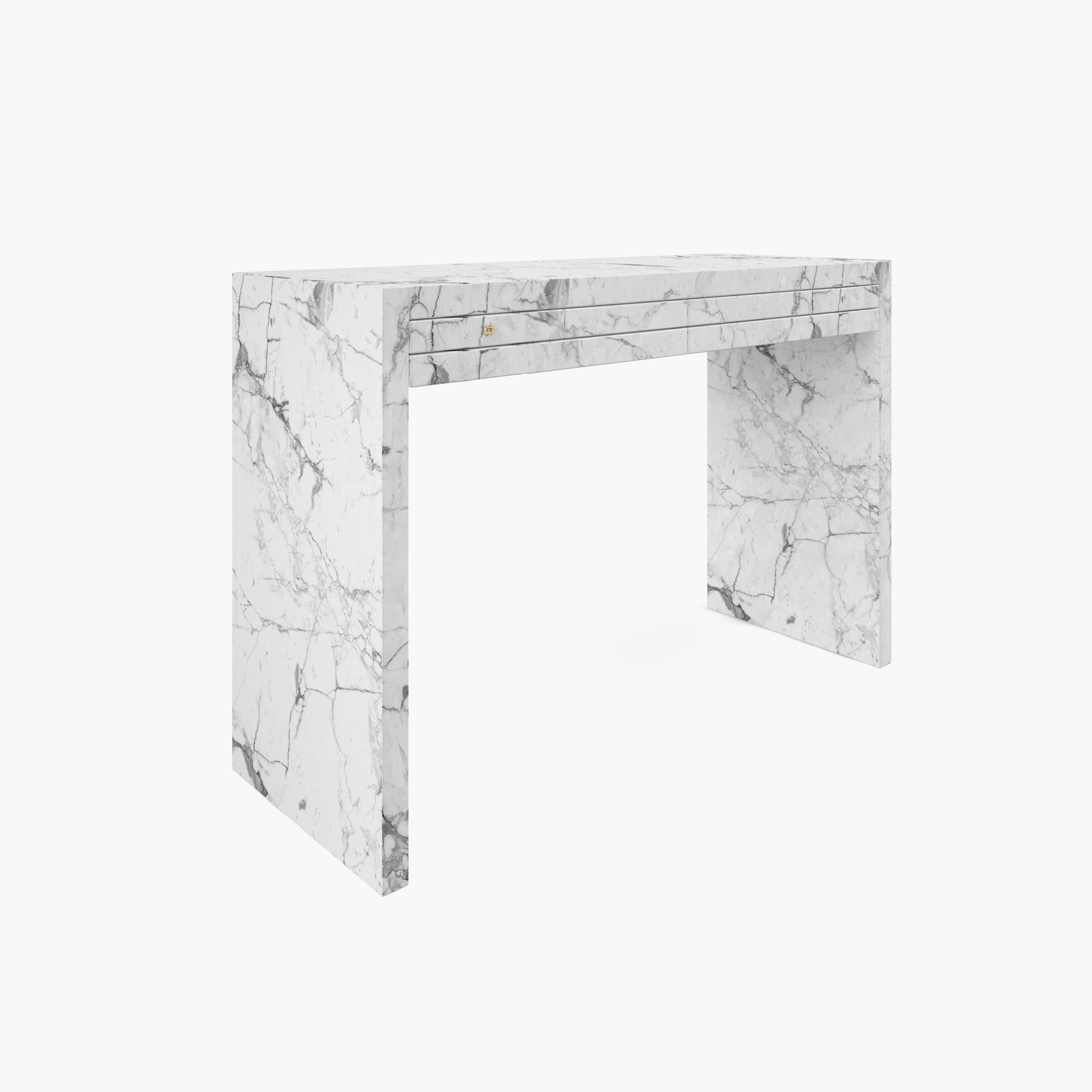 Console drawers White Arabescato Marble high end Living Room modern art Consoles  Sideboards FS 38 FELIX SCHWAKE