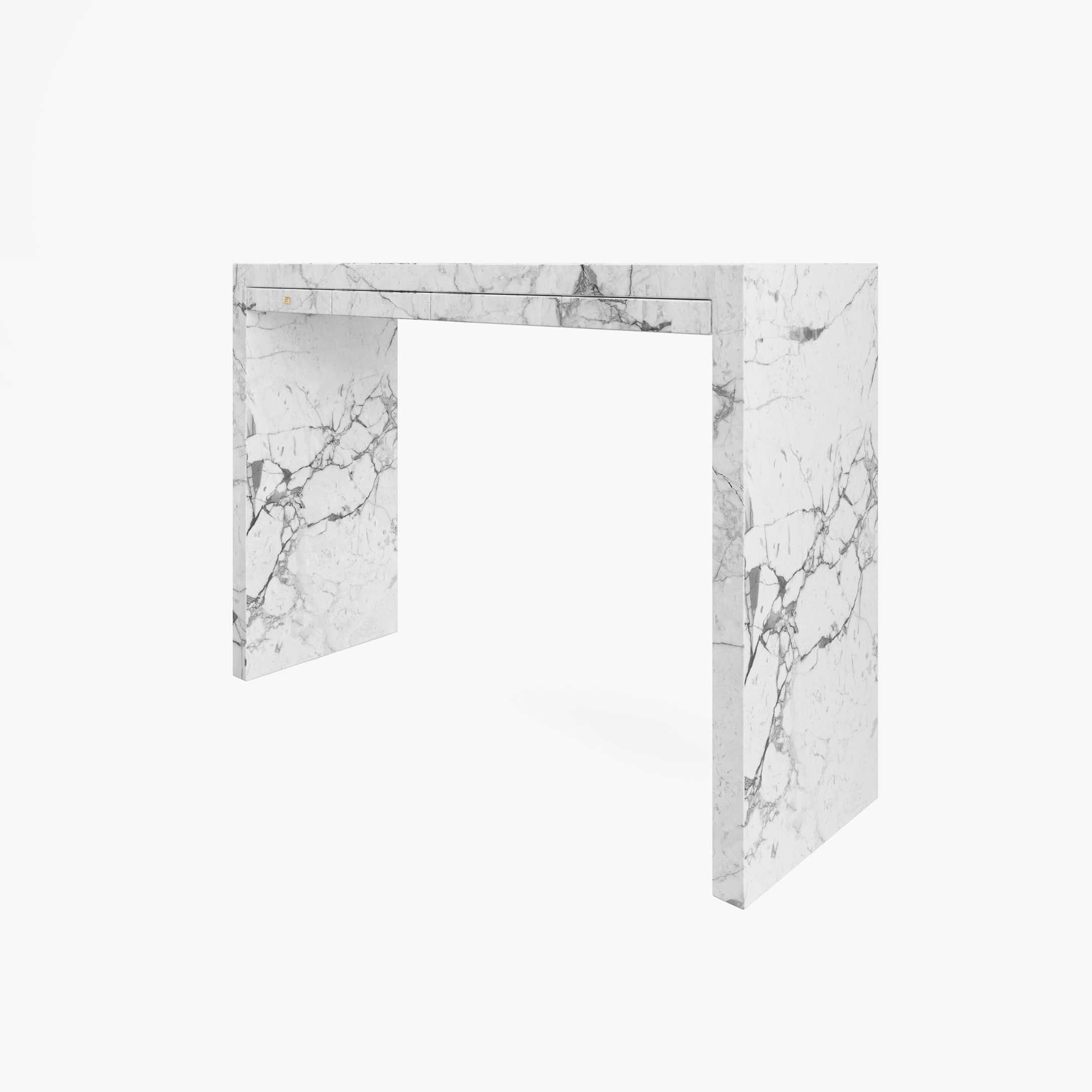 Console drawers White Arabescato Marble iconic Living Room modern art Consoles  Sideboards FS 26 FELIX SCHWAKE