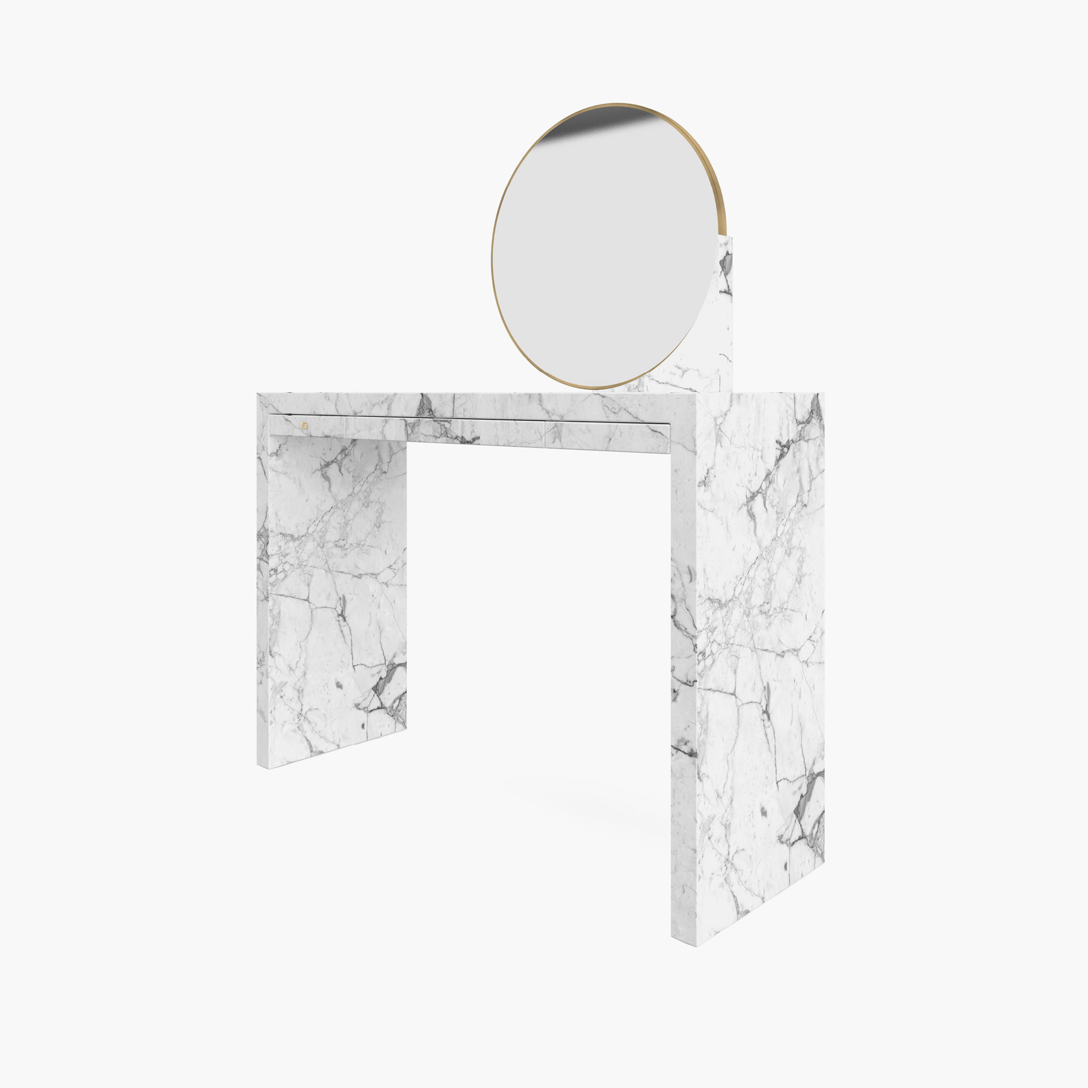 Console drawers mirror White Arabescato Marble hand crafted Living Room creation Consoles  Sideboards FS 46 FELIX SCHWAKE