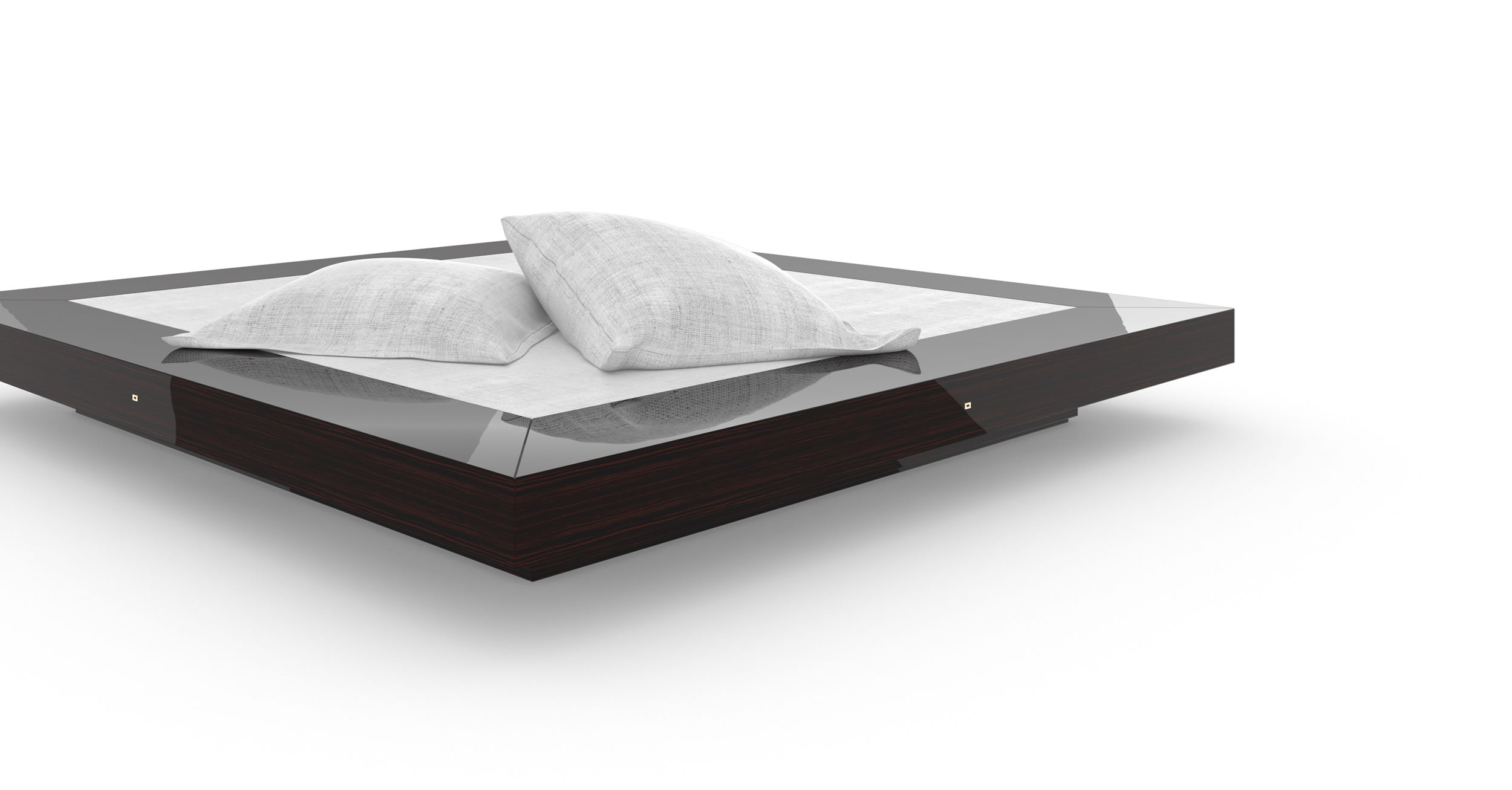 Design Bed Handcrafted Makassar Ebony Design Unique Purist Luxury InteriorFELIX SCHWAKE