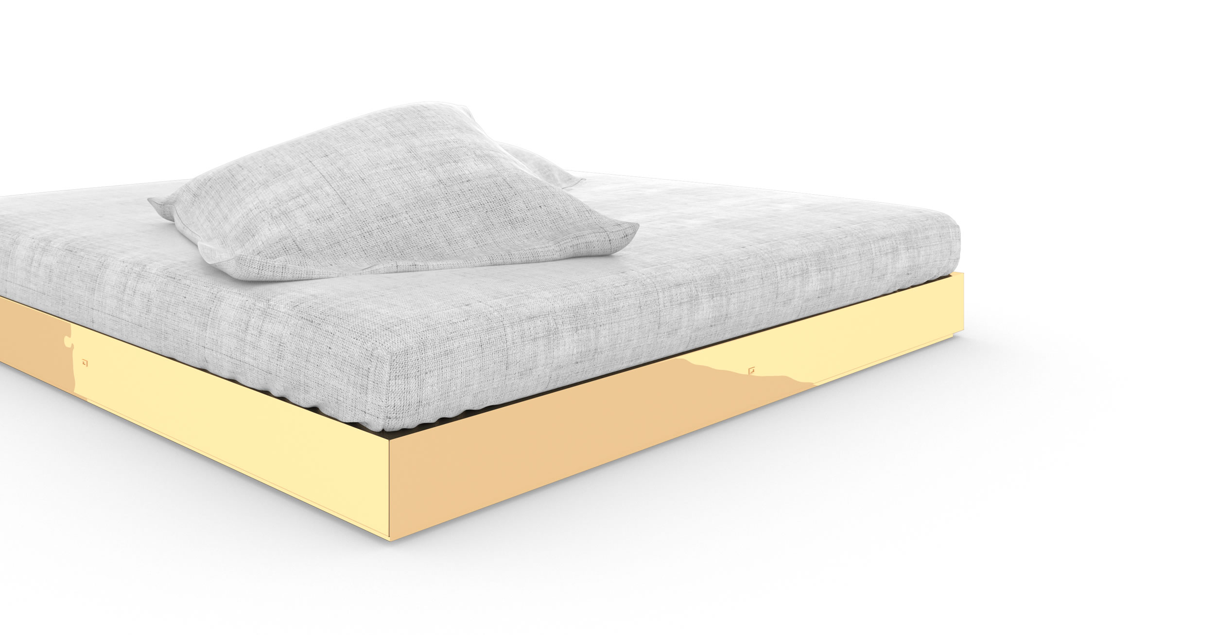 Design Bed Luxury Gold Custom Made Artwork Exclusive Purist Elegant InteriorFELIX SCHWAKE