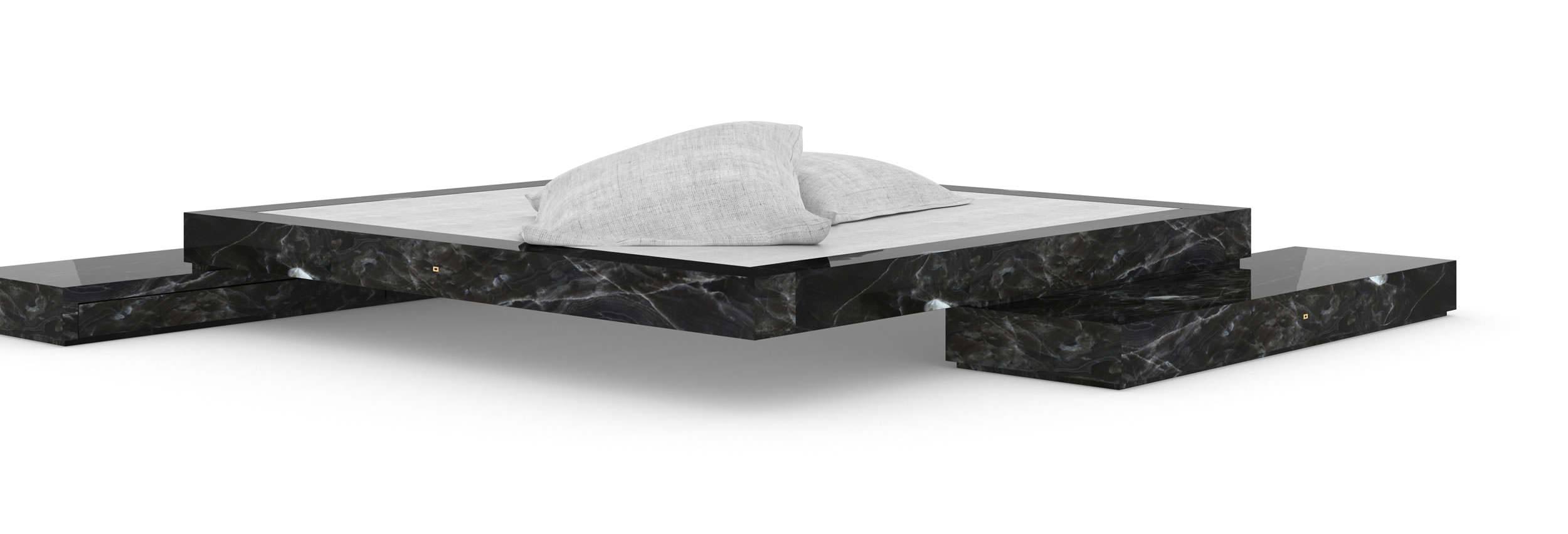 Design Bed Sideboards Marble Black Design Elegant Custom Made Exclusive InteriorFELIX SCHWAKE