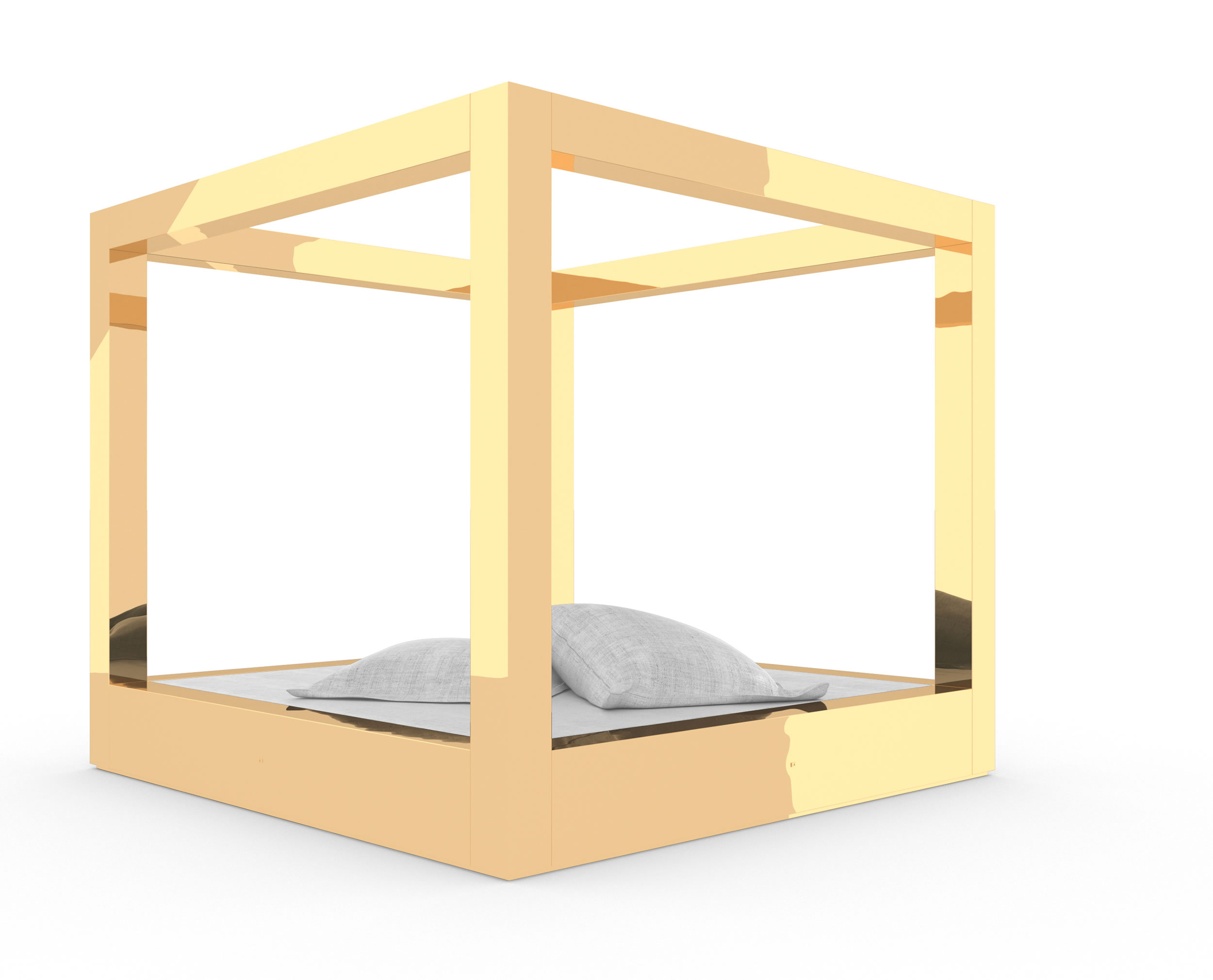 Design Canopy Bed Select Gold Handcrafted Luxury Unique Purist Exclusive InteriorFELIX SCHWAKE