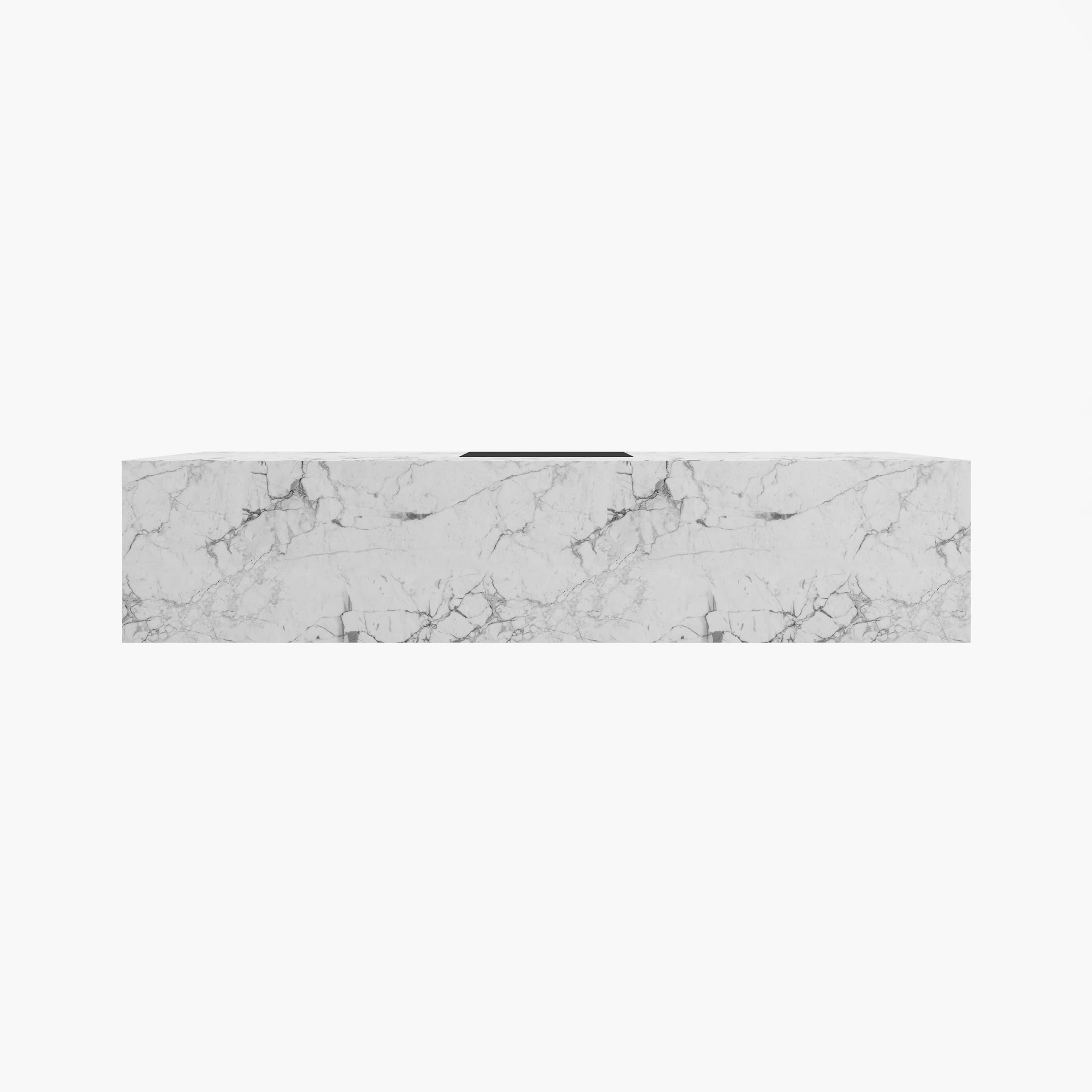 Desk large with extensible writing pad White Arabescato Marble timeless executive office art work Desks FS 417 FELIX SCHWAKE