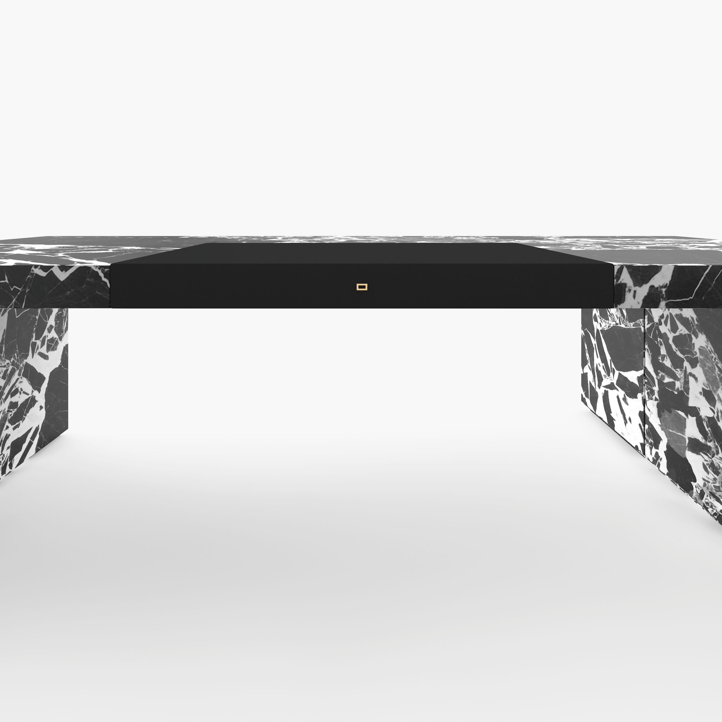 Desk large with sideboard White Grand Antique Marble timeless executive office art work Desks FS 419 1 FELIX SCHWAKE