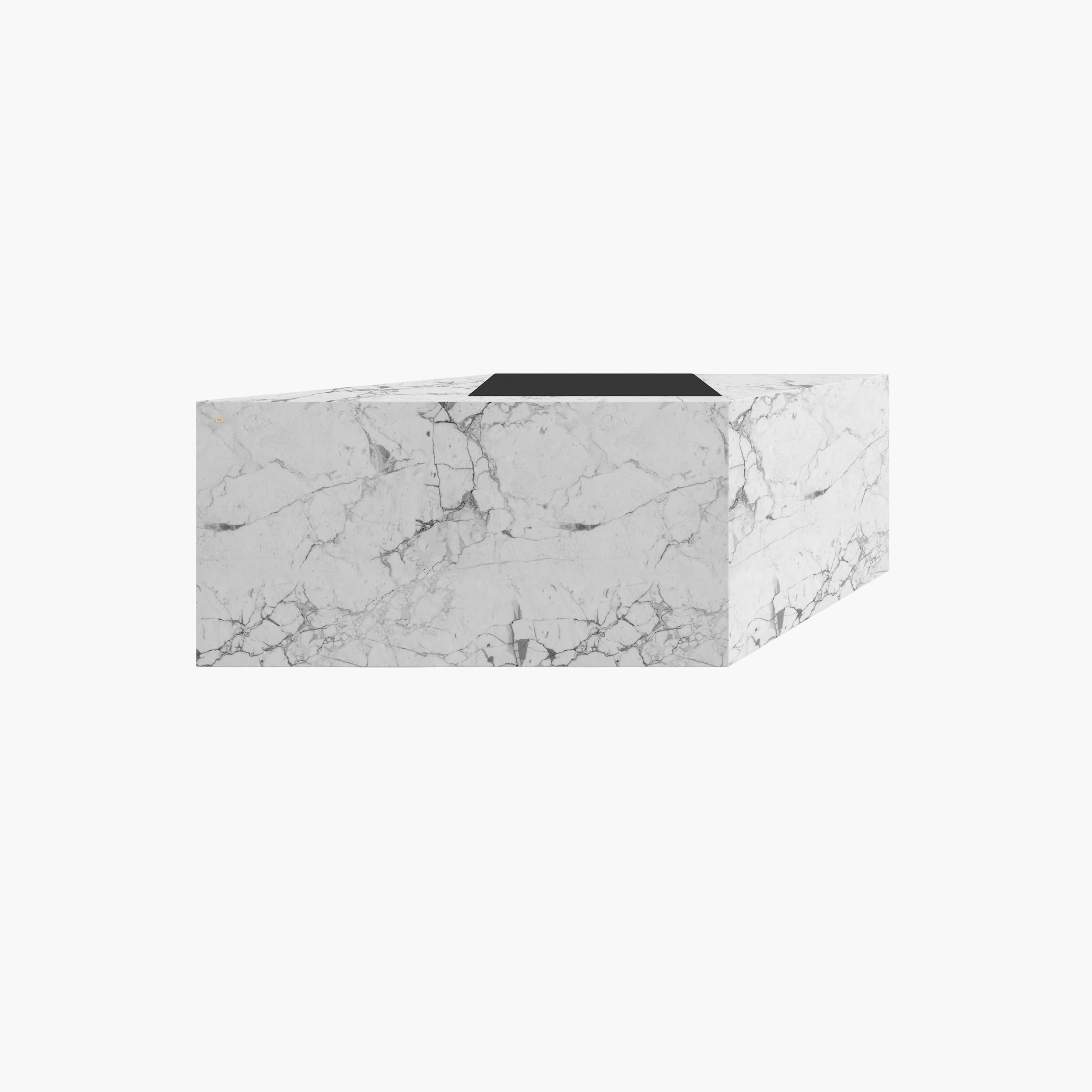 Desk small with pull out writing pads White Arabescato Marble amazing private workspace designer Desks FS 438 FELIX SCHWAKE
