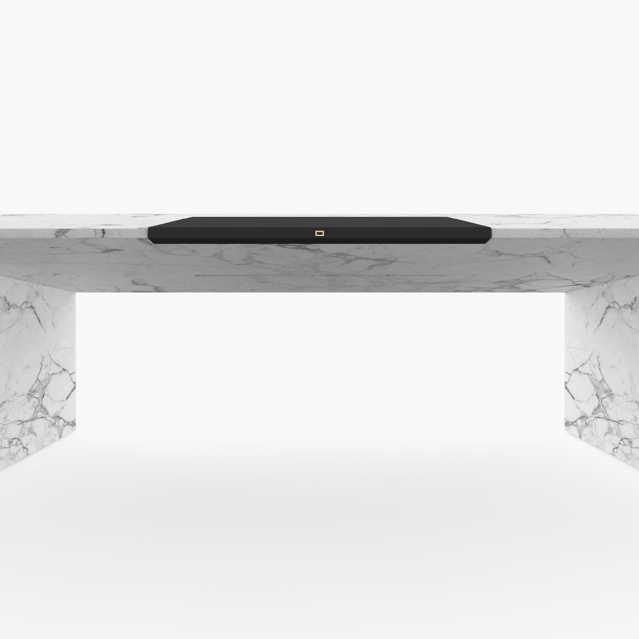 Desk with extensible writing pad White Arabescato Marble amazing private workspace designer Desks FS 418 2 FELIX SCHWAKE