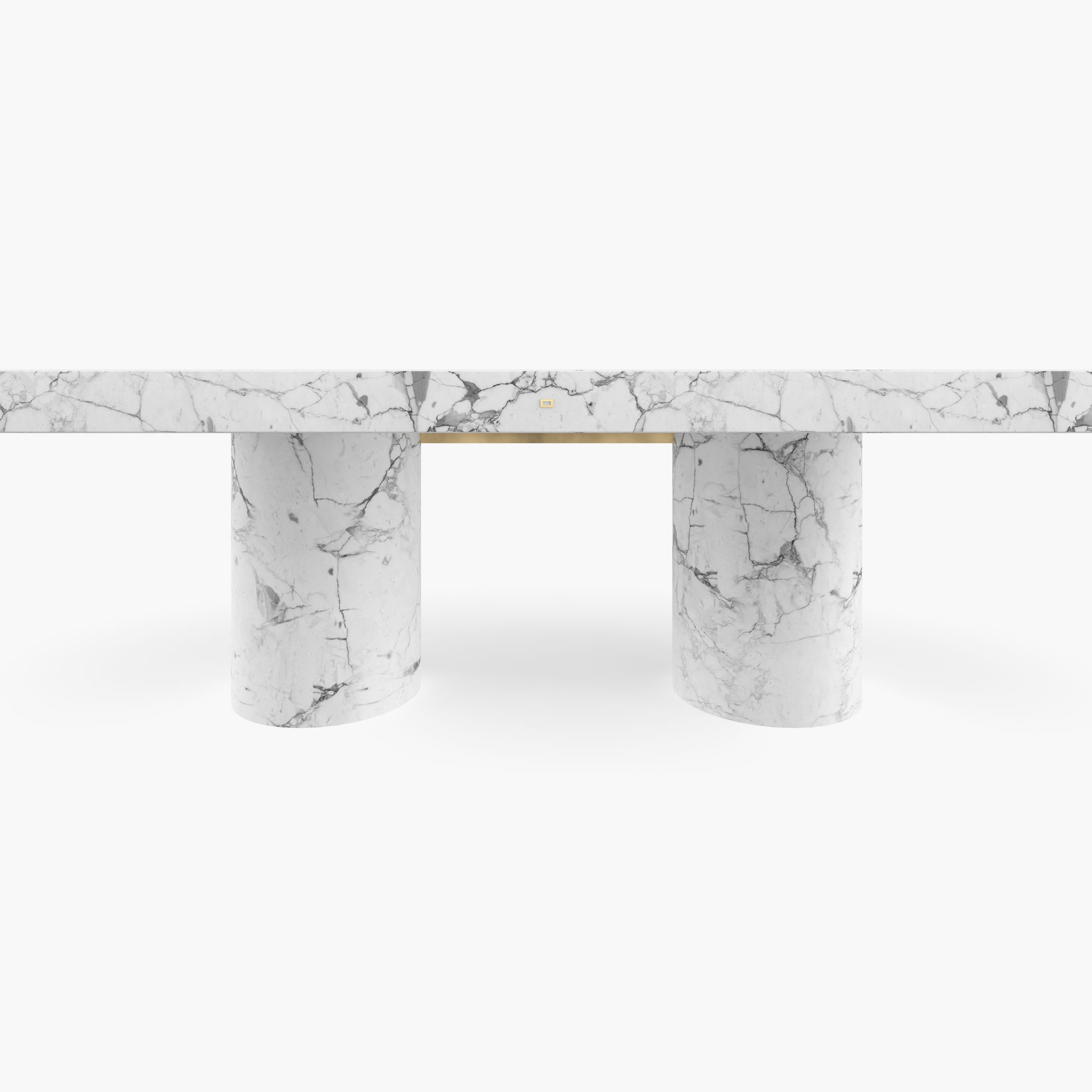 Dining Table Cylinder legs White Arabescato Marble futuristic Dining Room Luxury Dining Tables FS 178 FELIX SCHWAKE