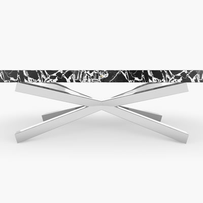 Dining Table Marble Black White FS175