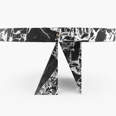 Dining Table Marble Black White FS194d