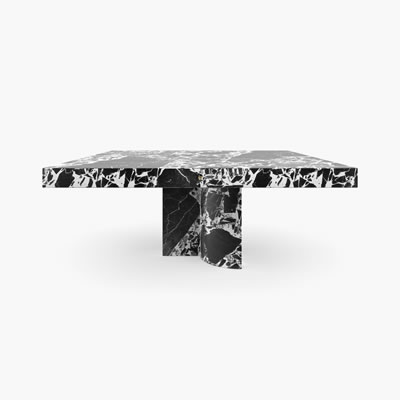 Dining Table Marble Black White FS194f
