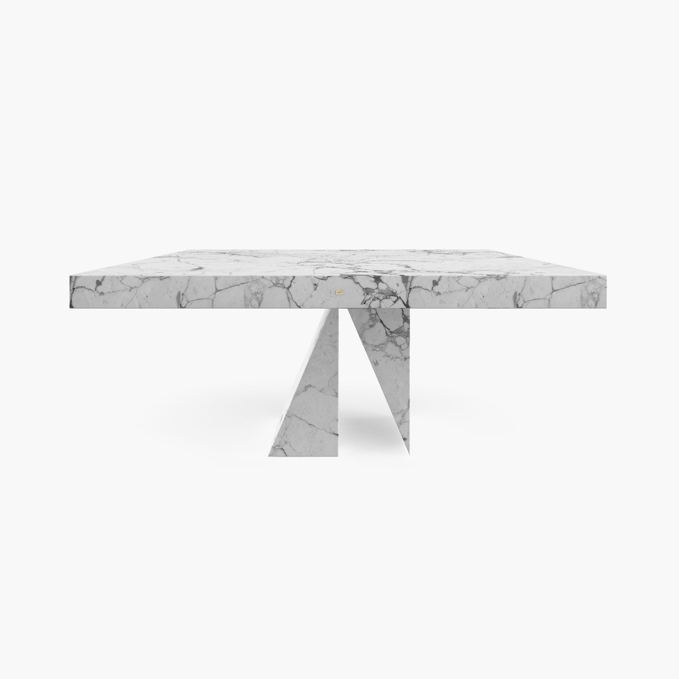 Dining Table prisms legs White Arabescato Marble iconic Dining Room modern art Dining Tables FS 194 I FELIX SCHWAKE