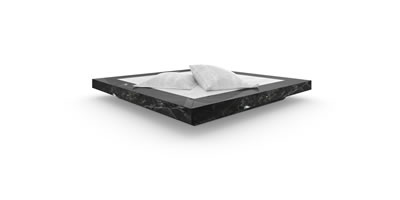 FELIX SCHWAKE BED II Marble Black Onyx art purism