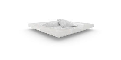 FELIX SCHWAKE BED II onyx marble white individually customized