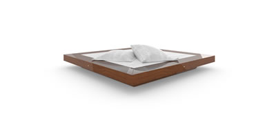 FELIX SCHWAKE BED II precious wood mahogany individually customized
