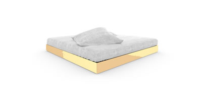 FELIX SCHWAKE BED IV Low Bed Gold Hand Crafted Artwork