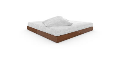 FELIX SCHWAKE BED IV precious wood mahogany individually customized