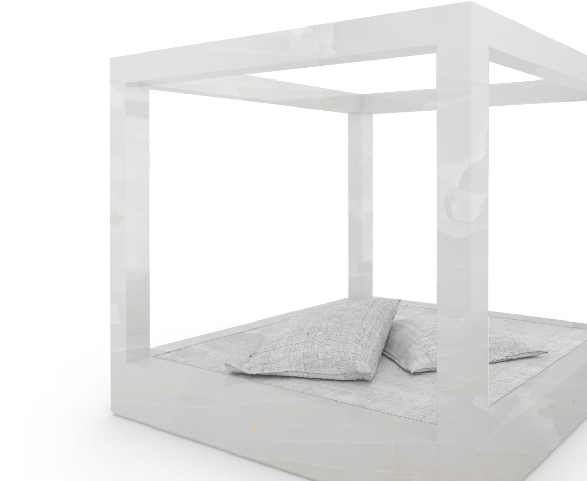 FELIX SCHWAKE BED V onyx marble white modern poster bed
