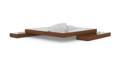 FELIX SCHWAKE BED VI precious wood mahogany individually customized