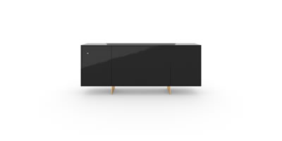 FELIX SCHWAKE CABINET II II sideboard piano lacquer black individually customized