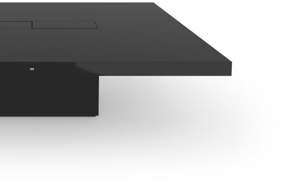 FELIX SCHWAKE CONFERENCE TABLE II I Meeting Table High Gloss Black Lacquer Mirror polished Piano Finish Tailor Made Meeting Table