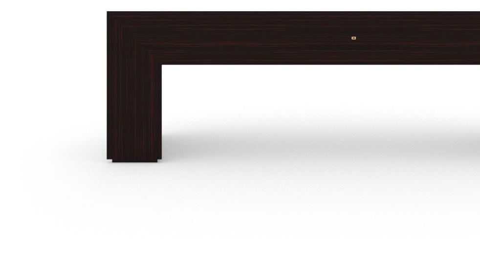 FELIX SCHWAKE DESK I High Gloss Ebony Lacquer Customize Designer Desk With Extensible Desk Pad