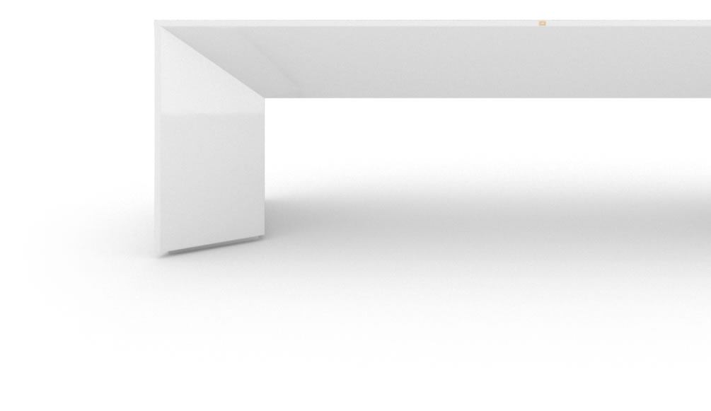 FELIX SCHWAKE DESK I I Large High Gloss White Lacquer Mirror polished Piano Finish Innovation Designer Desk with Pull Out Desk Pad