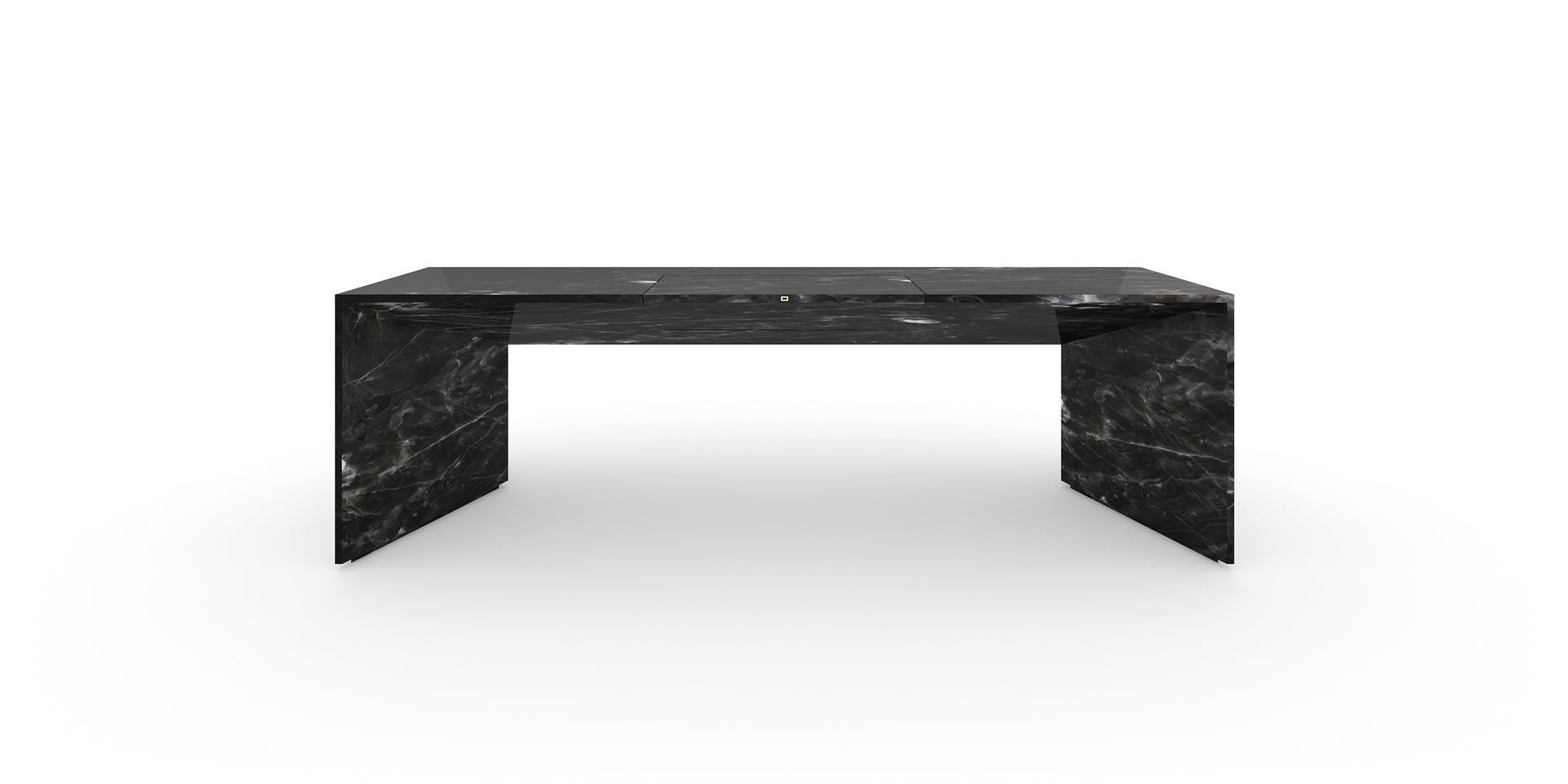 S1.1 Design-Schreibtisch, groß, Marmor, Schwarz - FELIX SCHWAKE