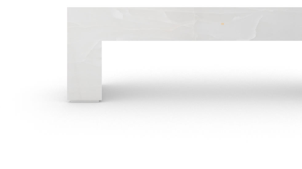 FELIX SCHWAKE DESK I onyx marble white sober designer desk with excerp