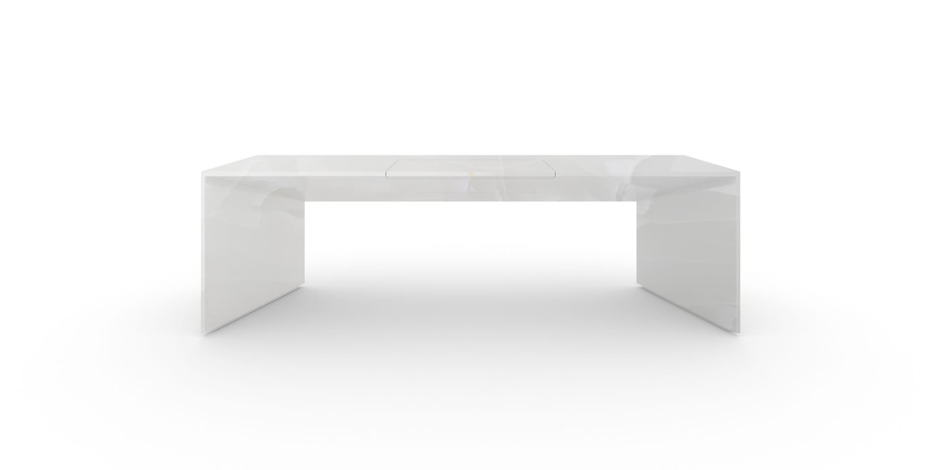 S1 Designer-Schreibtisch, Marmor, Weiß - FELIX SCHWAKE