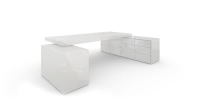 FELIX SCHWAKE DESK IV II 2 sideboards onyx marble white individually customized