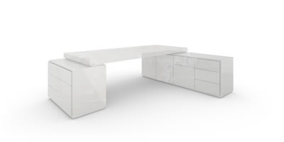 FELIX SCHWAKE DESK IV II I 2 sideboards onyx marble white individually customized