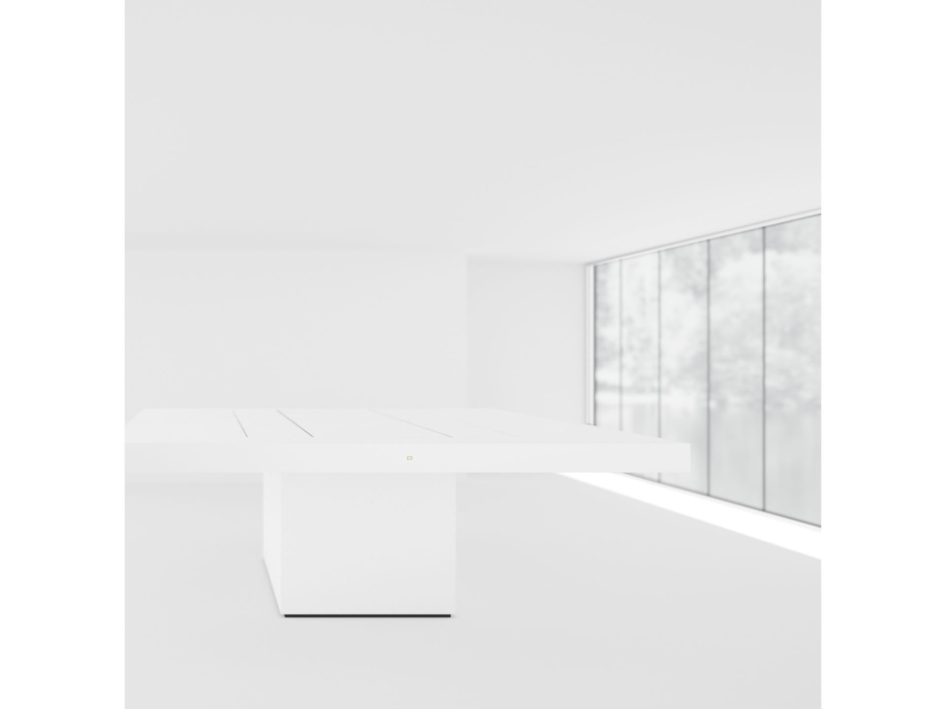 FELIX SCHWAKE KONFERENZTISCH II V eindrucksvoller Weisse Konferenztischanlage