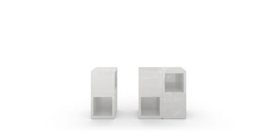 FELIX SCHWAKE SHELF I I cube console onyx marble white individually customized