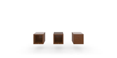 FELIX SCHWAKE SHELF I X I cube floor standing precious wood mahogany individually customized