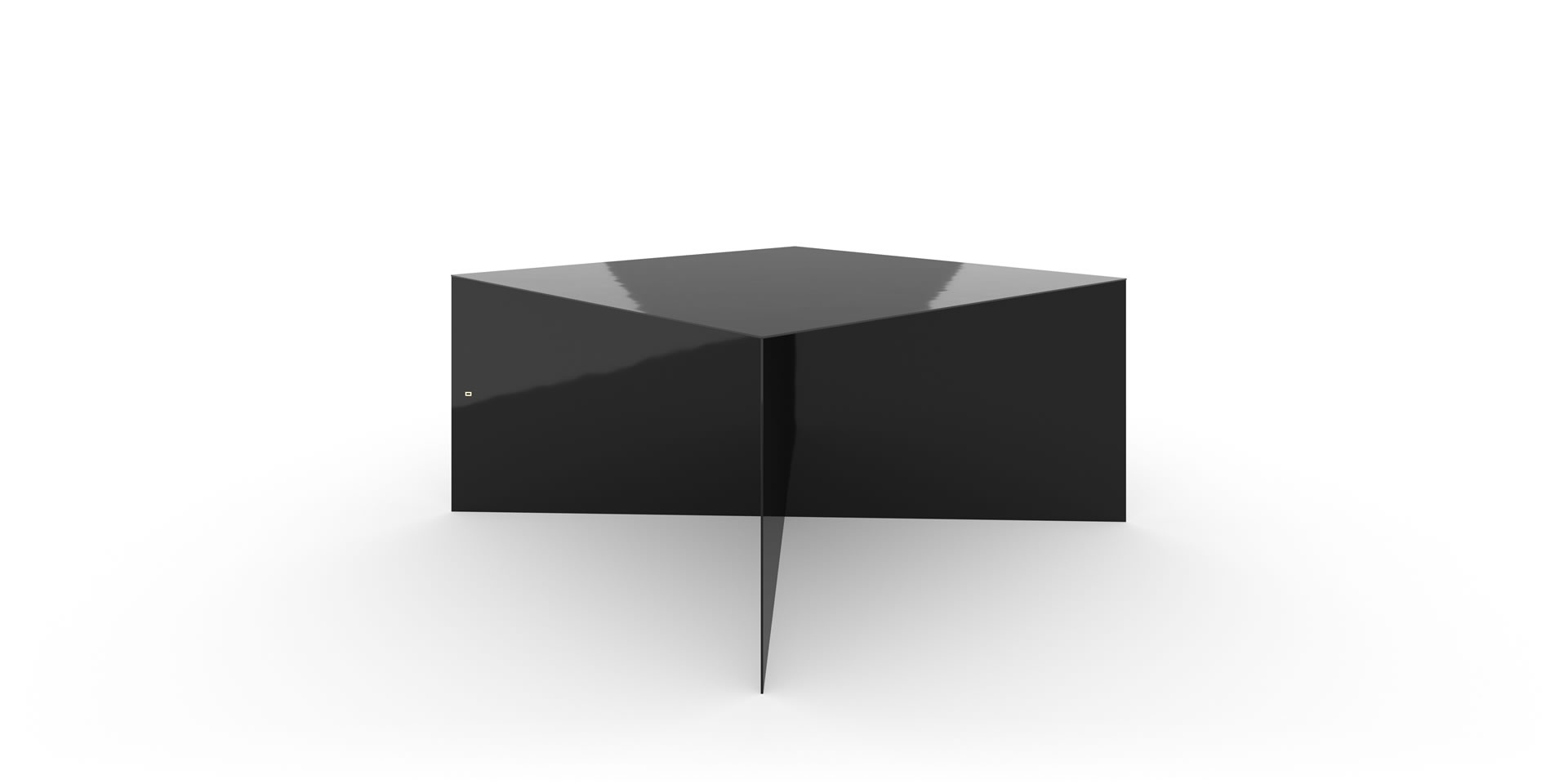 Design Besprechungstisch, X-Fuß-Tisch, Klavierlack Schwarz - FELIX SCHWAKE