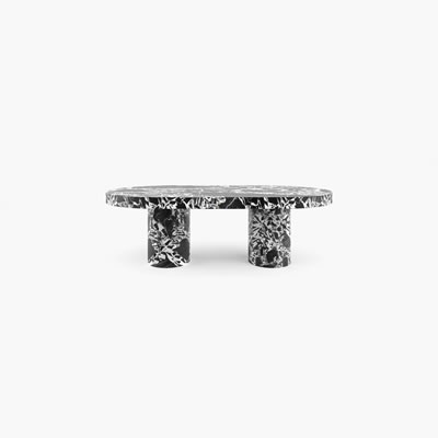Marble Dining Table Black White FS177