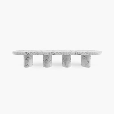 Marble Dining Table White FS180