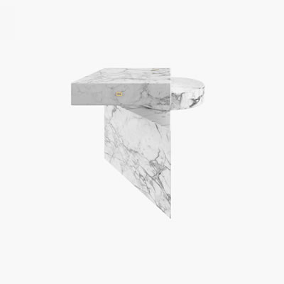 Marble Side Table White FS116