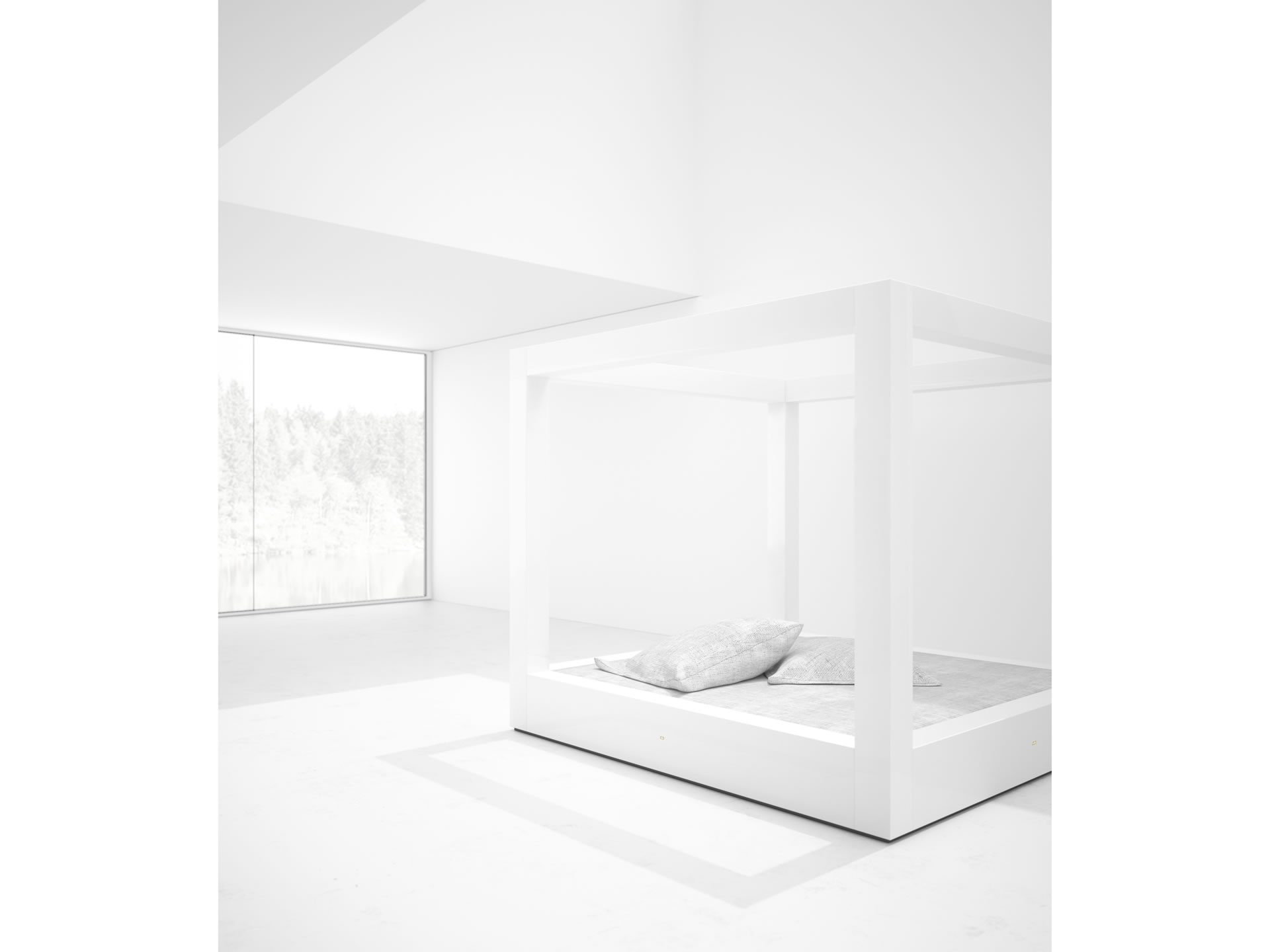 RECHTECK BED V Sublime White Canopy Bed