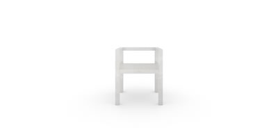 RECHTECK CHAIR II with arm rests onyx marble white individually customized